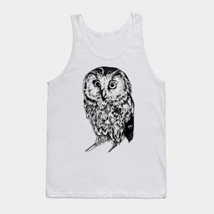 Line drawing - owl Tank Top